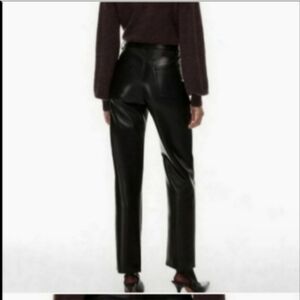 Wilfred Melina vegan leather straight leg pants size 10